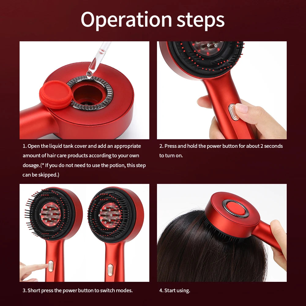 Brosse de Massage du Cuir Chevelu LED